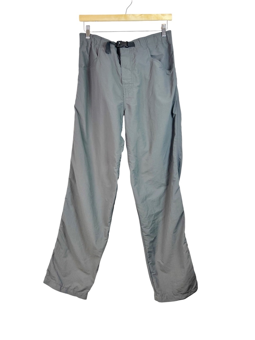 Prana Mens Gray Belted Pants Vintage Y2K Cargo Gorpcore Hiking Size L